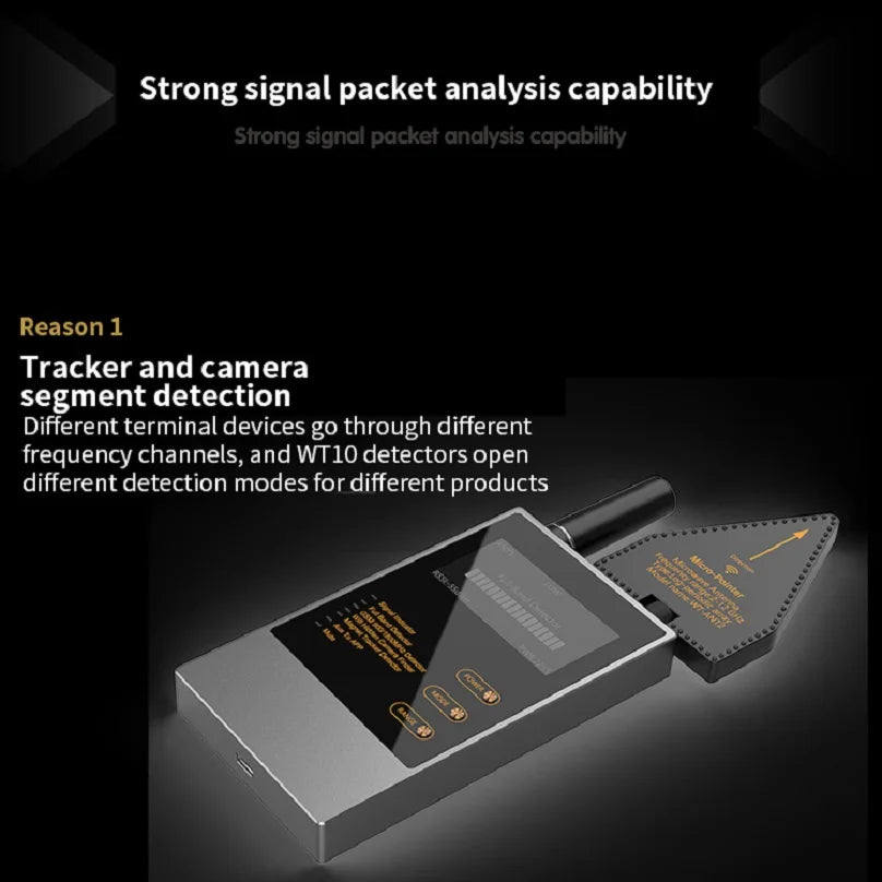 Advanced Anti-Spy Hidden Camera Detector & GPS Wireless Signal Scanner