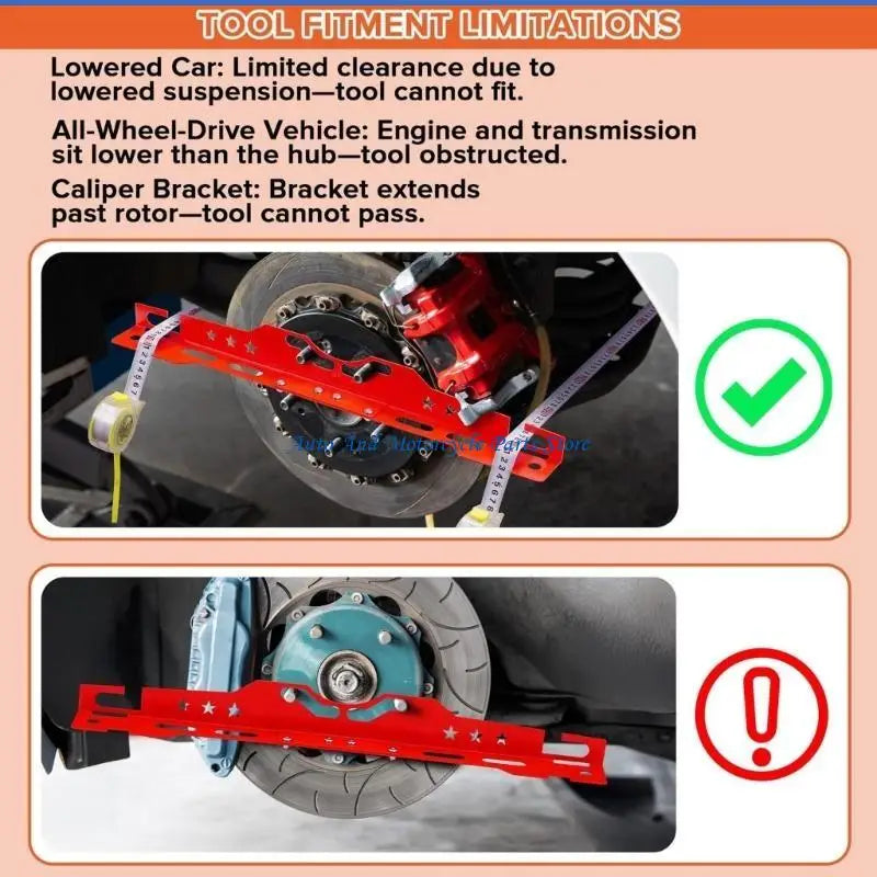 P9FD Aluminum Toe Alignment Plates Wheel Alignment Tool Precise Calibration Tool for Various Vehicles & Quick Access Storage