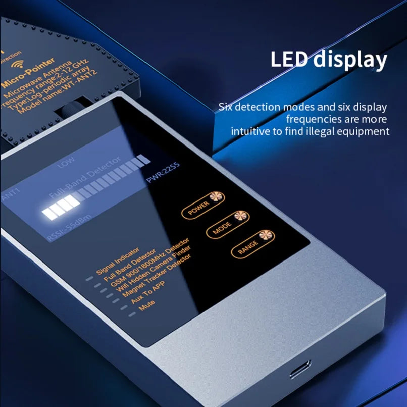 Advanced Anti-Spy Hidden Camera Detector & GPS Wireless Signal Scanner